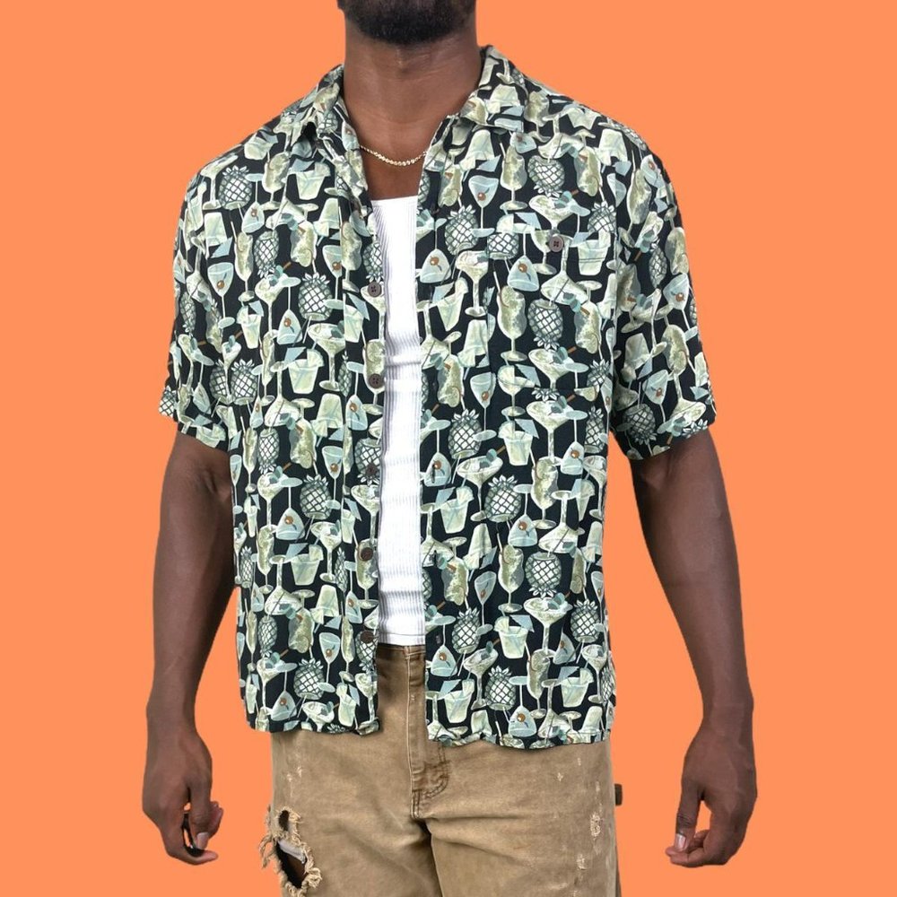 Pineapple Cocktail All Over Print Button Up 🍹